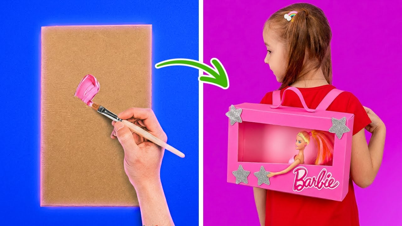 😍 Keren! 🎀 Aku Punya Tas Barbie Lucu dari Kardus! 🎒✨