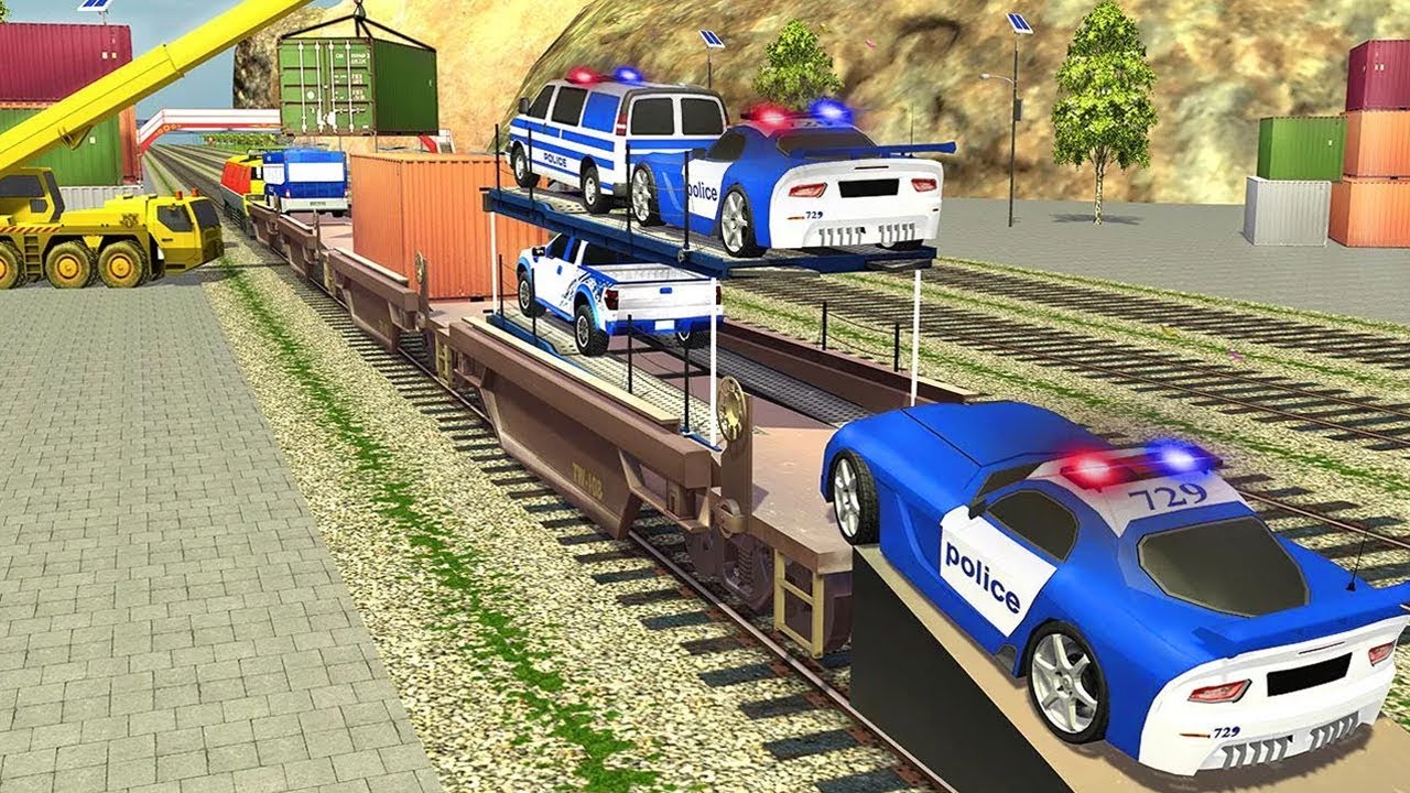 US Police Train Simulator Cop Car Transporter (by MobilMinds) Android Gameplay [HD]