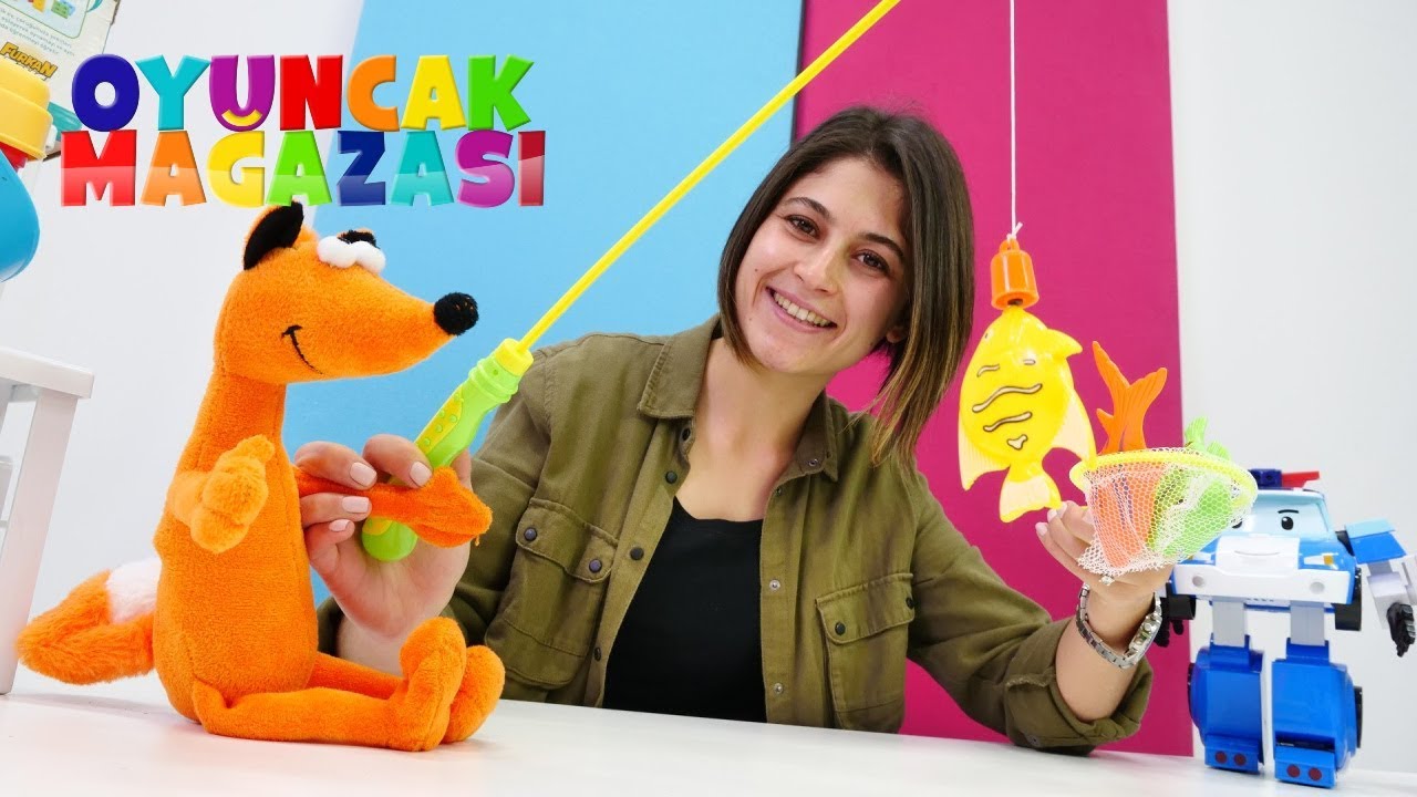 Ayşe'nin oyuncak mağazası. Tilkicik olta alıyor! Yeni oyuncak açılımı ve tanıtımı.