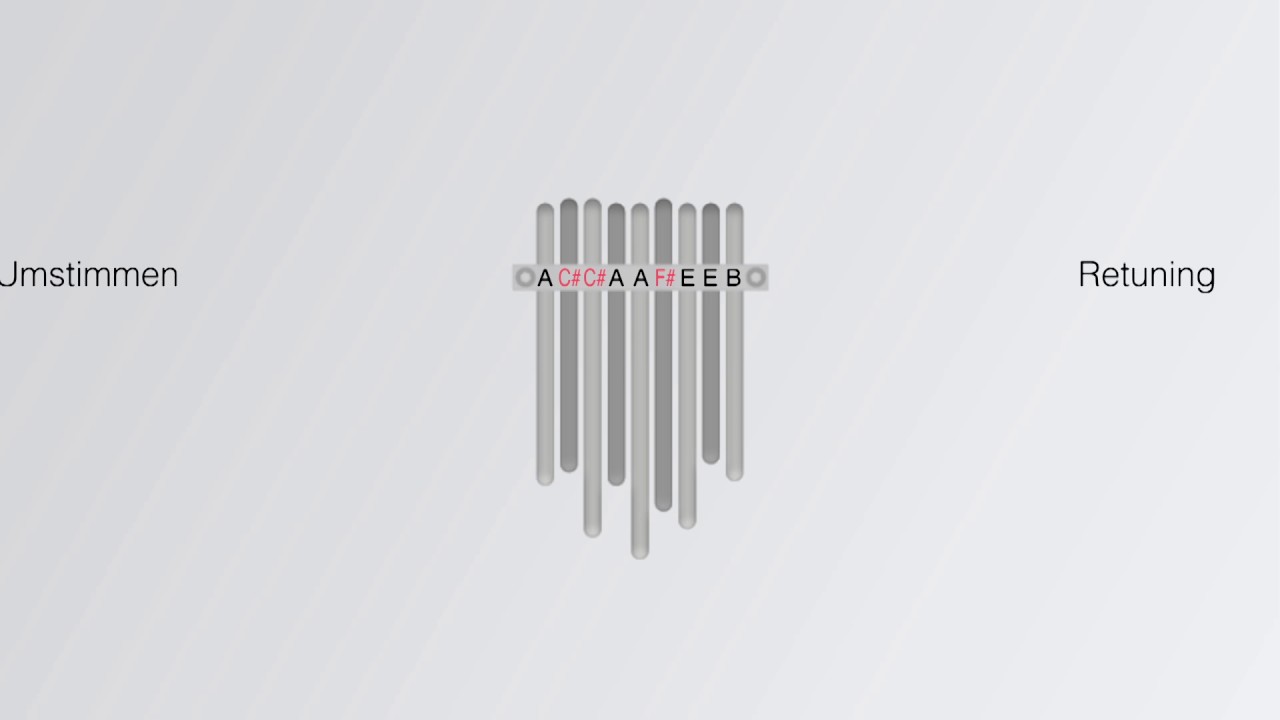 Tutorial: HOKEMA Kalimba Stimmung A Dur - HOKEMA