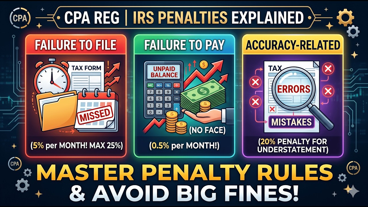Failure to File, Failure to Pay, and Accuracy Related Penalties CPA REG Penalty Rules