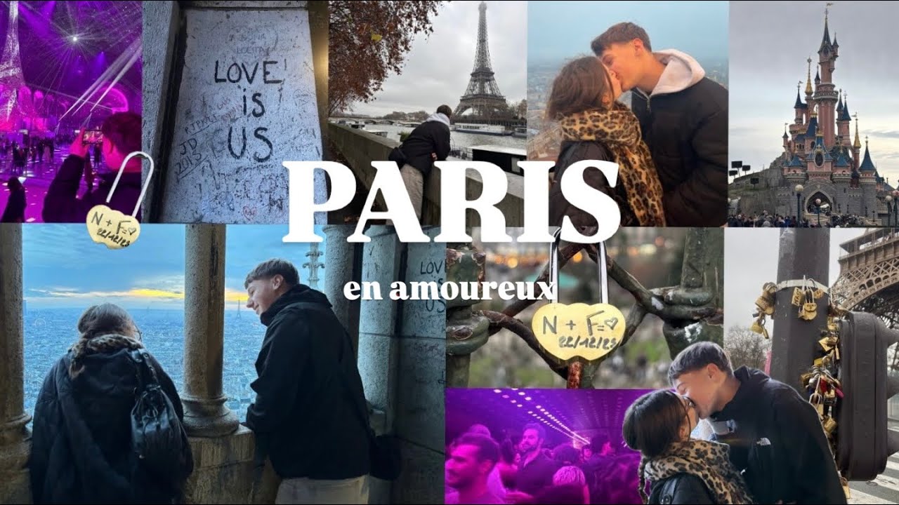 Paris entre amoureux (Tour Eiffel, patinoire du Grand Palais, Disney, Montmartre...) //vlog ⭐