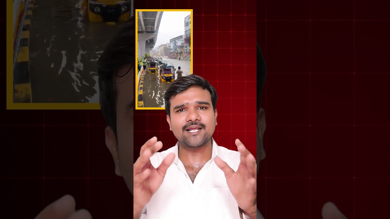 🚨Peaceful Protest Against Hyderabad Traffic Problems During Rains #vrpparty #hyderabad