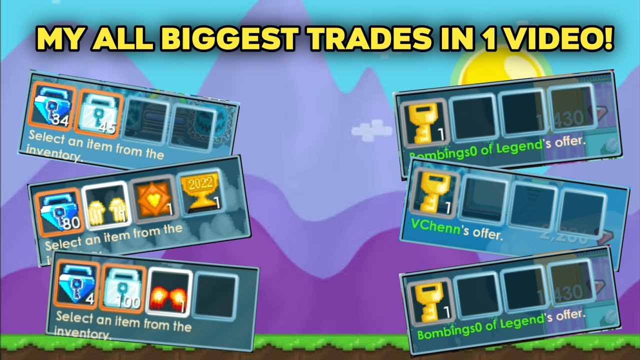 My All Biggest Trades in 1 Video! | Growtopia