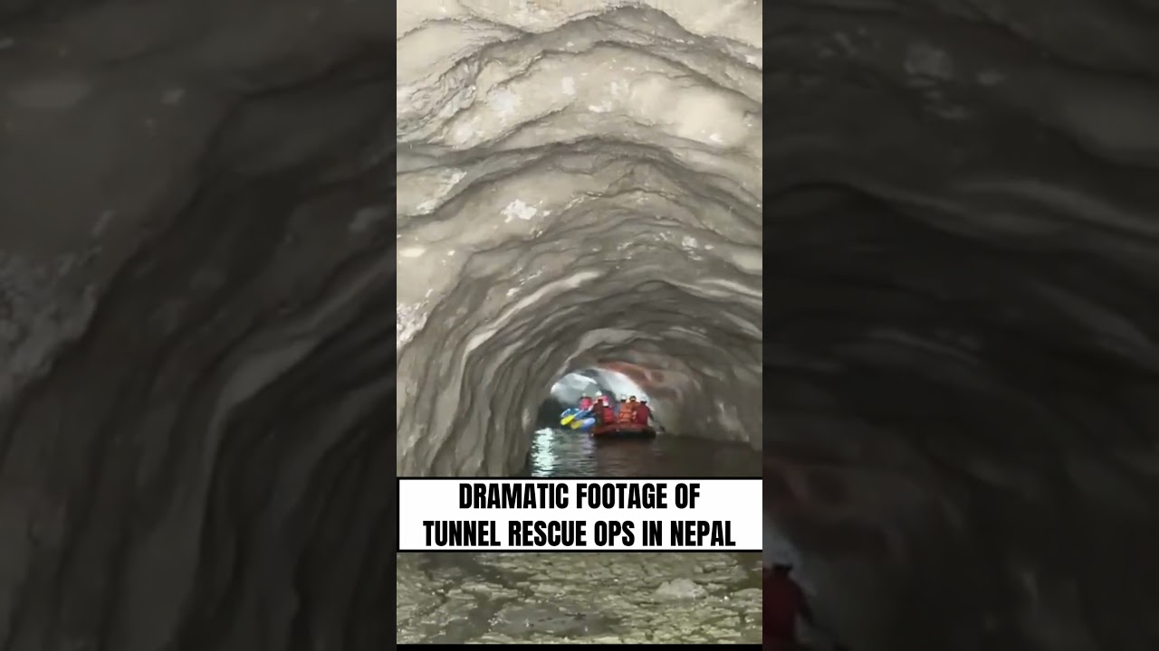Nepal Floods | Dramatic Footage Of Tunnel Rescue Ops #nepal #nepalflood #nepalnews