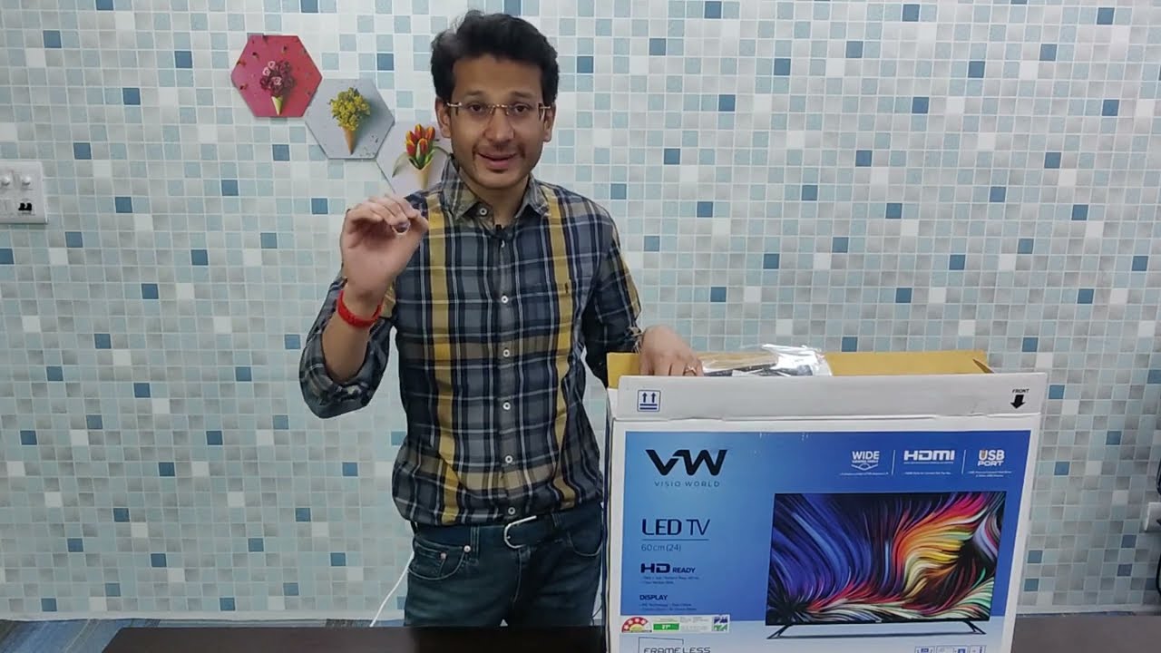 Visio World VW 24 Inch TV review & unboxing Best Frameless TV 24 Inch