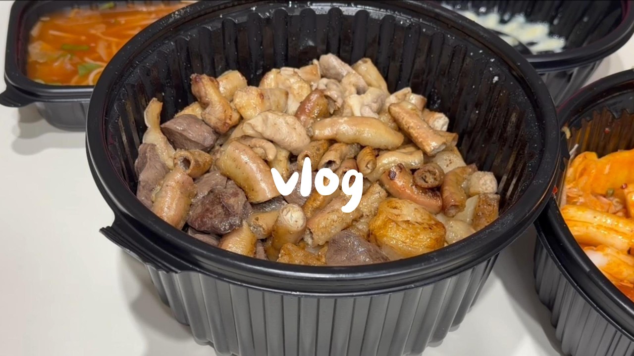 생일vlogㅣ소곱창모듬구이+소림마라 마라샹궈&크림새우 돼지파티, 신혼부부 밑반찬 5종, 도미노피자&불닭볶음탕면 먹방 브이로그