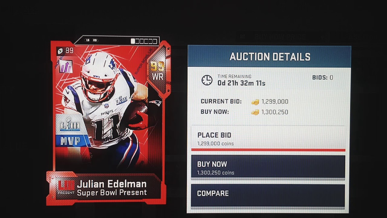 Julian Edelman 99 overall madden19