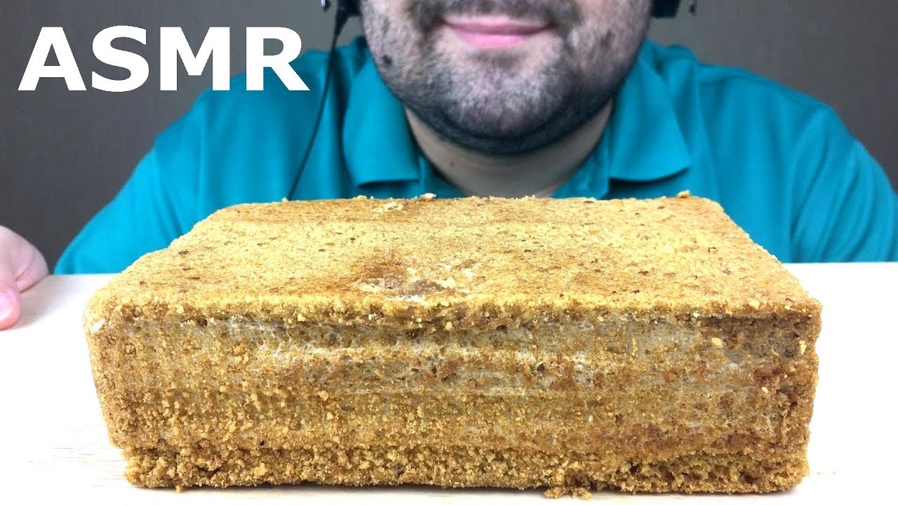 АСМР медовый торт. Медовик (Итинг, Поедание) МУКБАНГ *Звуки еды*