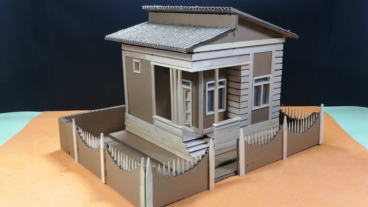 How to Make a Miniature Modern House from Cardboard