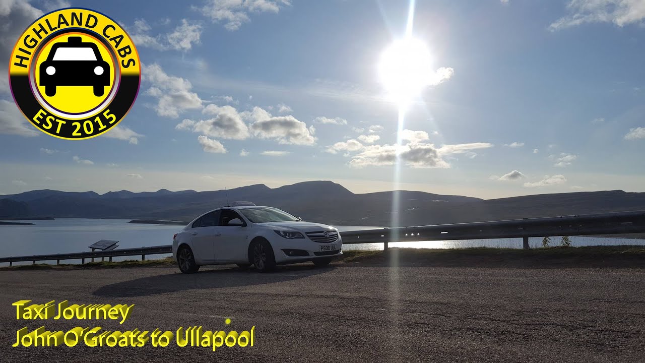 Taxi Journey from John O'Groats to Ullapool via Thurso & Durness. NC500. Ambient music background.
