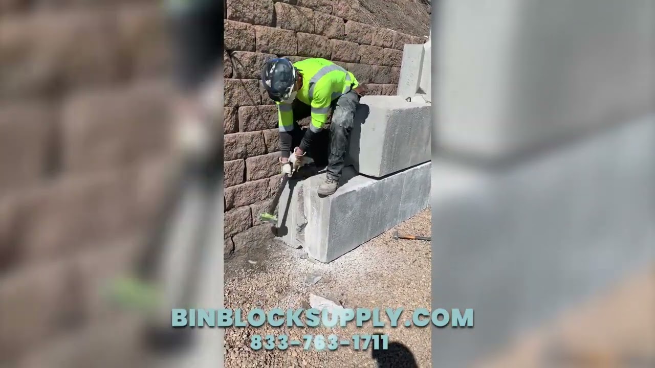 How to remove a concrete bin block male wedge with a demo saw
