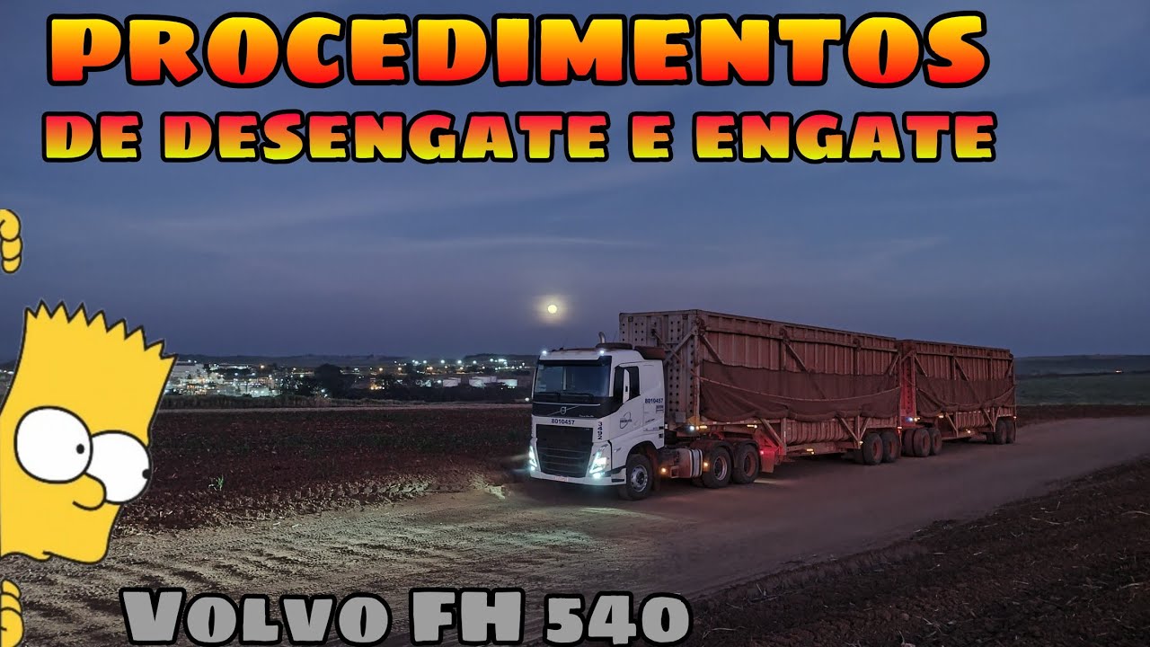 Procedimento de desengate e engate canavieiro Volvo FH 540