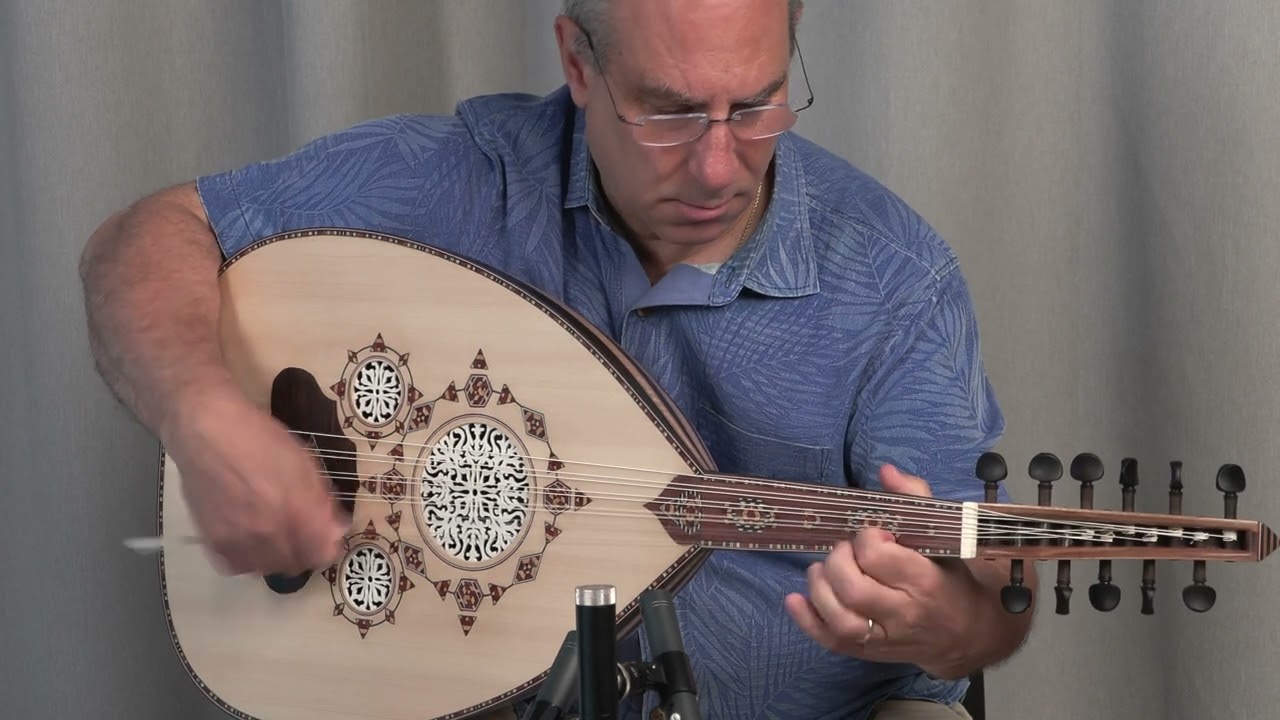 Mal Barsamian - Playing Bayati Taqsim and Bayati Saz Semai - Arabic oud made by Brightwood Projects