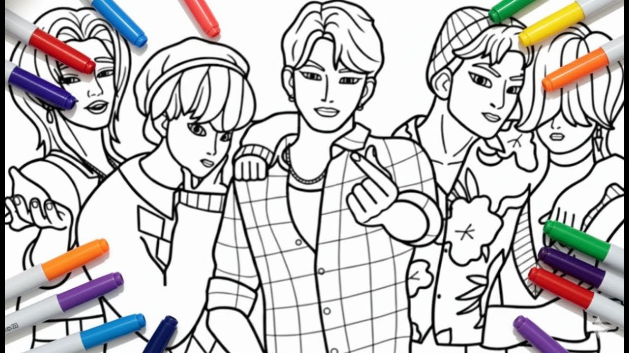 KPop Demon Hunters New Coloring Pages / How to Color Saja Boys / NCS Music