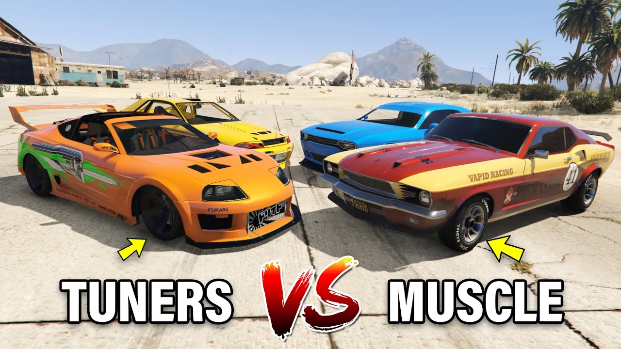 GTA 5 ONLINE - TUNERS VS MUSCLE (WHICH IS FASTEST?)