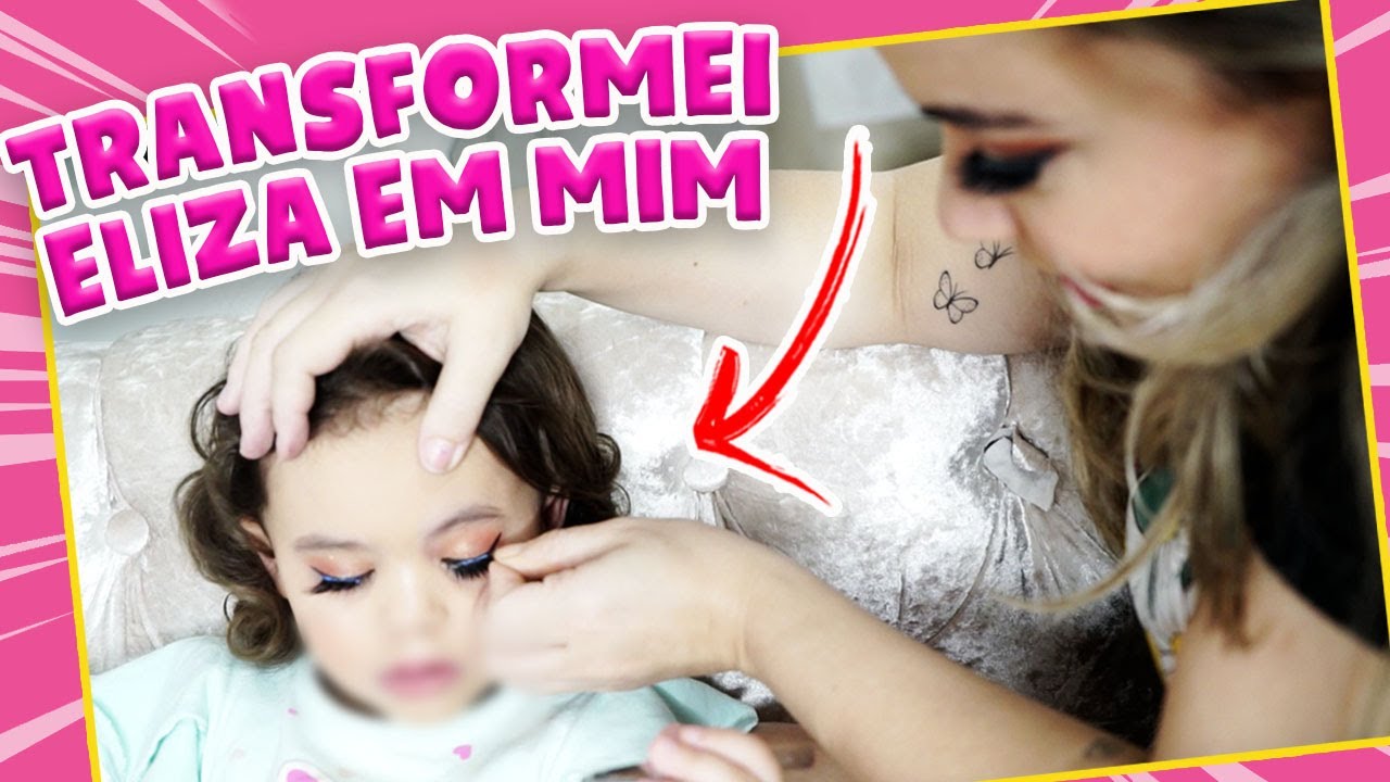 TRANSFORMEI MINHA FILHA EM MIM *Primeira maquiagem | Kathy Castricini