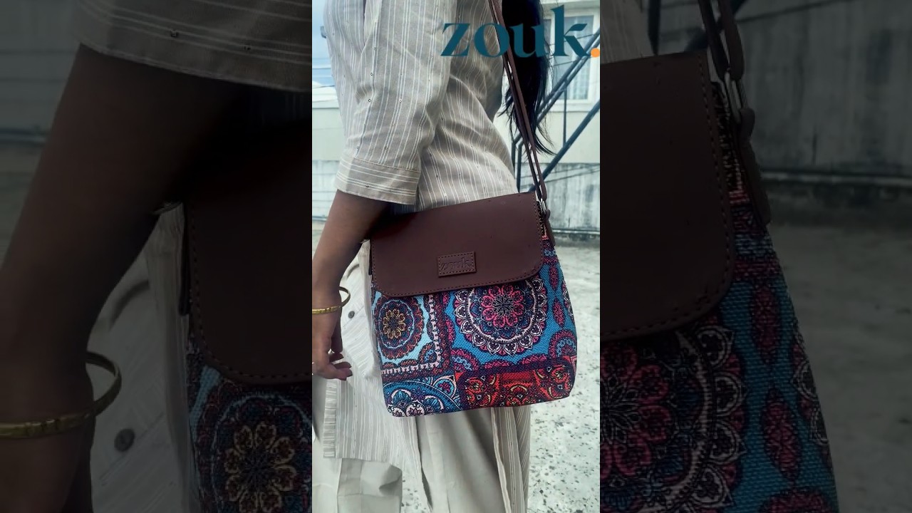 Zouk Sling Bag Honest Review | Multicolor Mandala Print U-Shaped Sling Bag #zouk #zoukslingbag