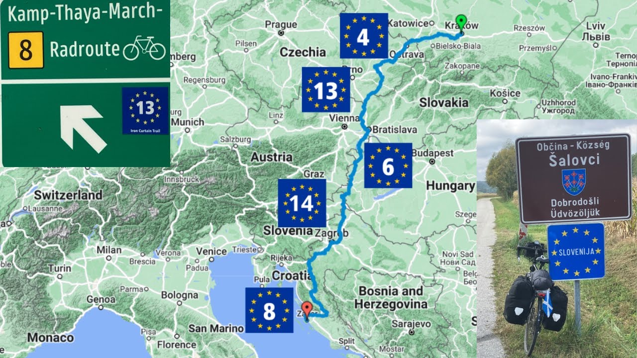 EuroVelo Cycle Tour from Kraków to Zadar