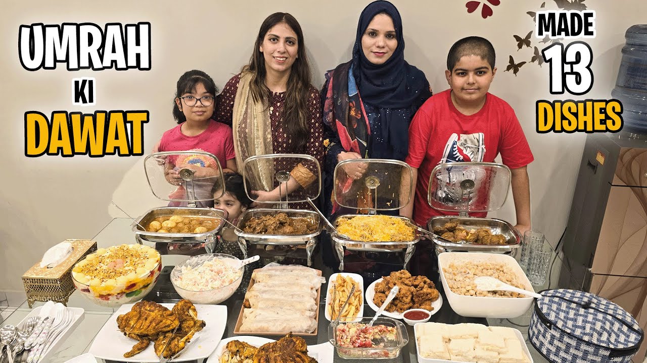 Jethani & Jeth Ki Umrah Ki Grand Dawat l Gifts Main Kya Kya Diya? Dawat Ideas l Life With Amna