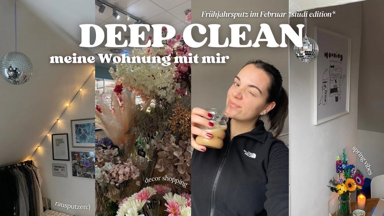 CLEAN WITH ME: mein Frühjahrsputz in der Studi-Wohnung🤭🧹🫧🧼 || cleaning, organizing & decluttering