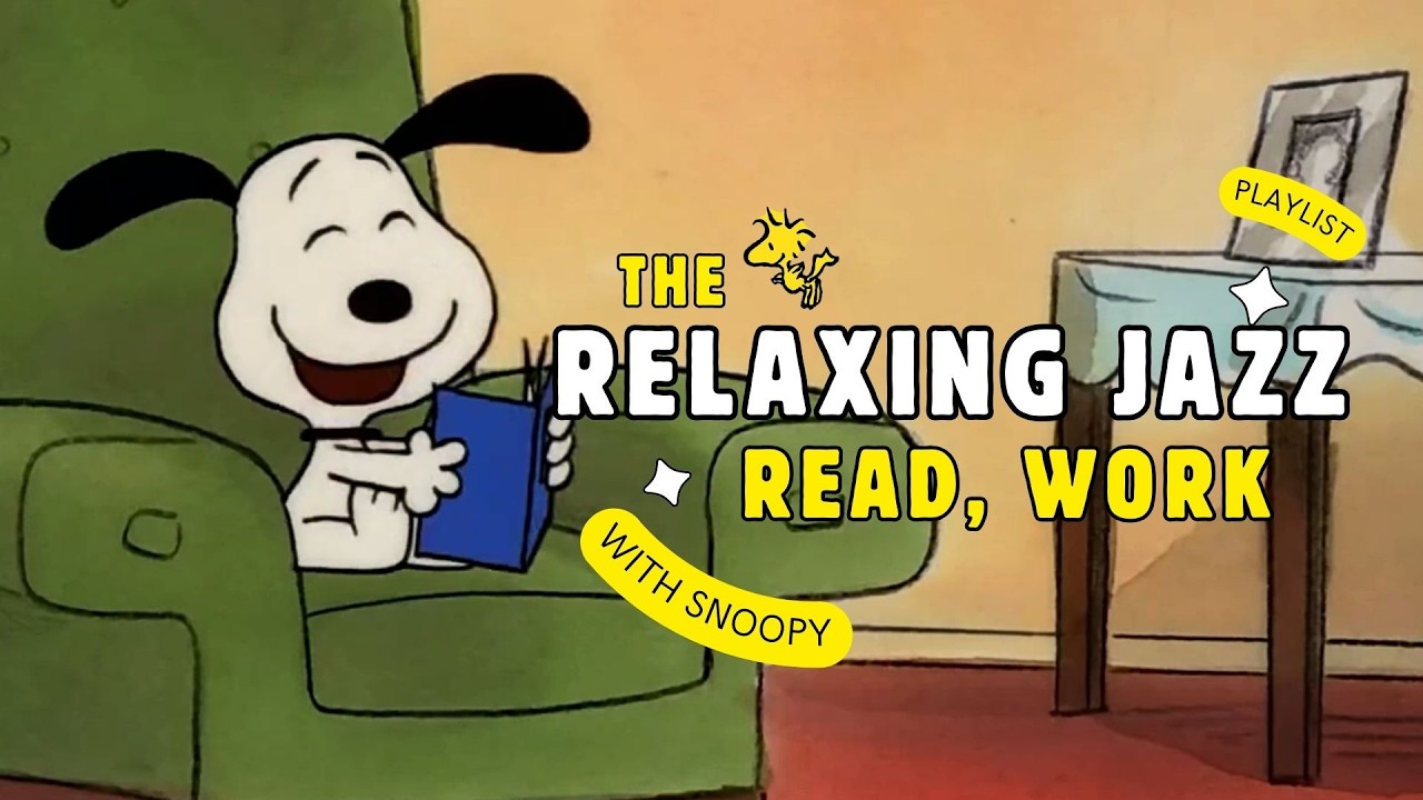 [𝗽𝗹𝗮𝘆𝗹𝗶𝘀𝘁] Relaxing Jazz to Focus with Snoopy 📘🎧 Perfect BGM to Reading, Studying, Working