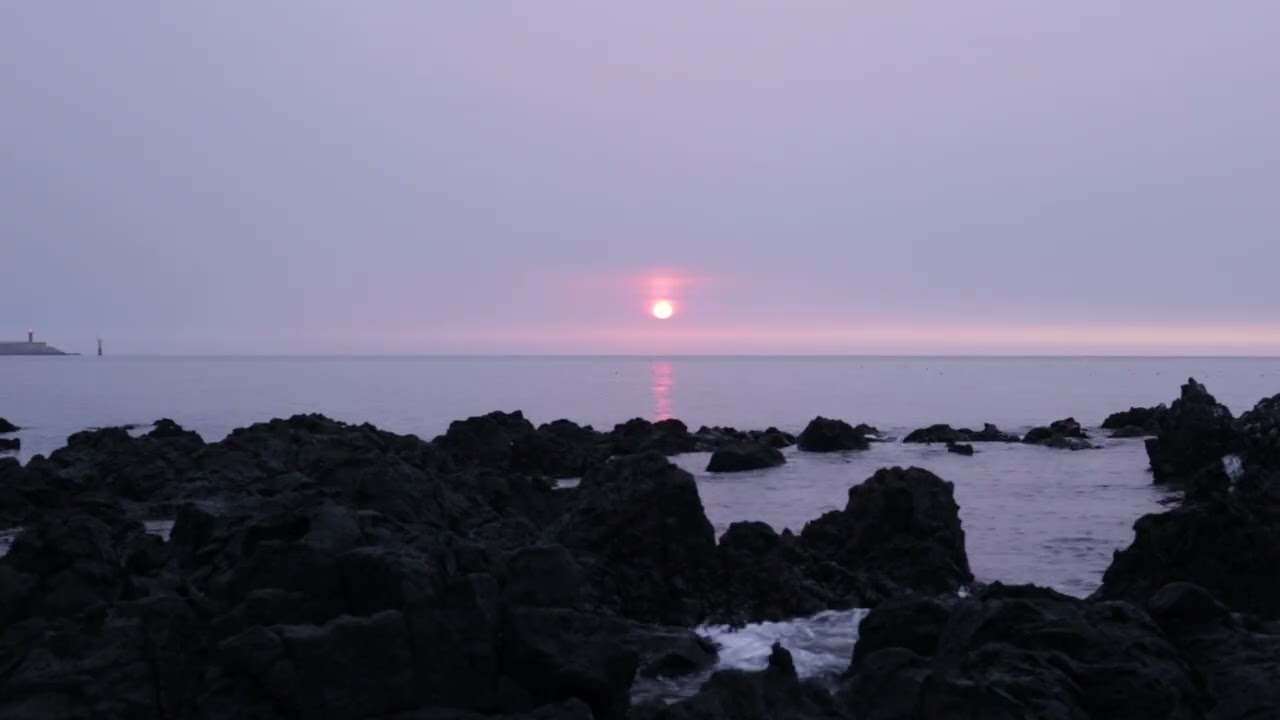 Crimson Sunrise over the Clouds, Gongcheonpo, Jeju, Korea | The Moment: Jeju