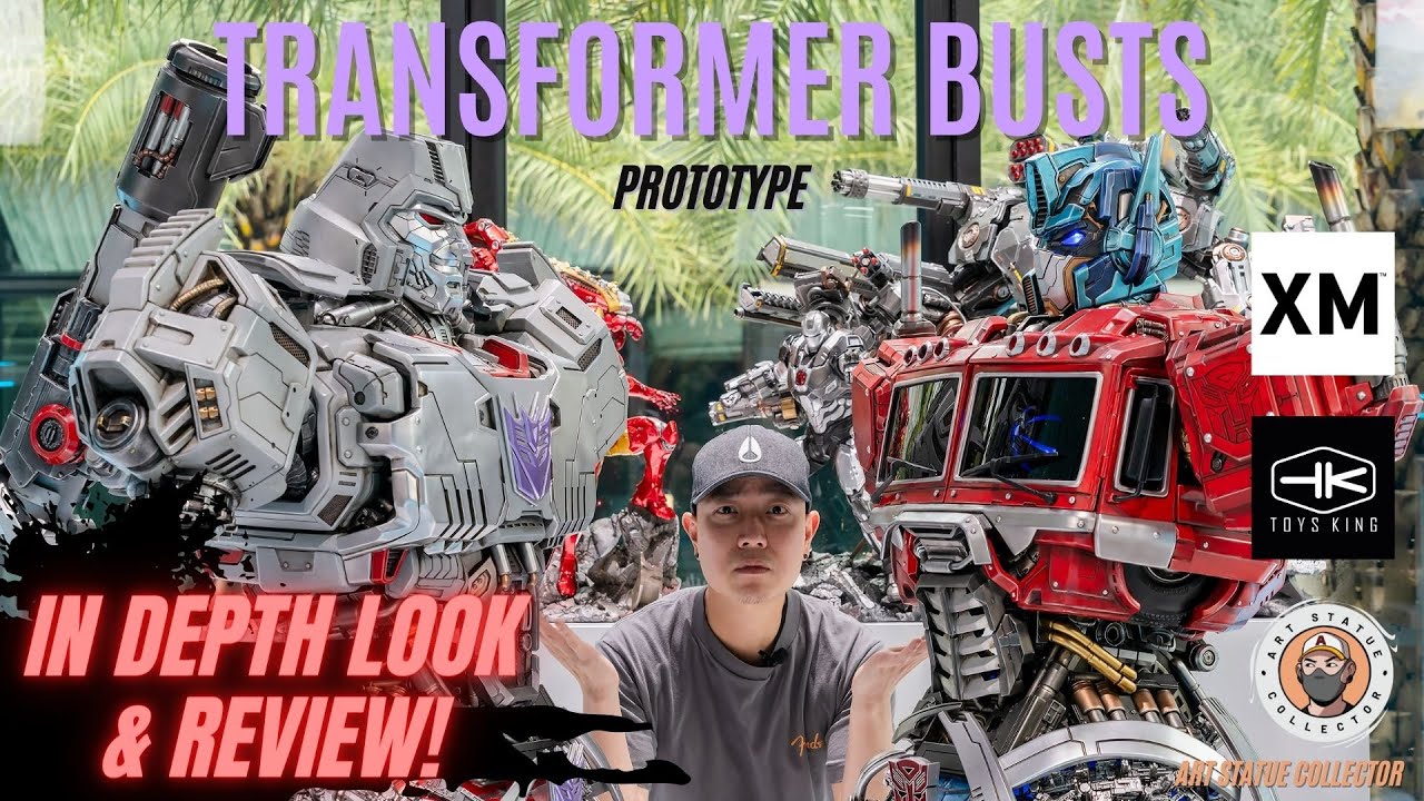 1/3 Scale Optimus Prime & Megatron Busts [ prototype ] In Depth Look and Review | XM Studios