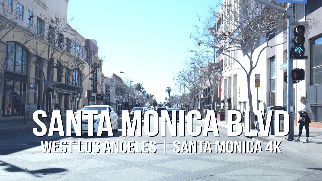 [4K] SANTA MONICA BLVD🇺🇸 Driving Tour | West Hollywood | Santa Monica | California
