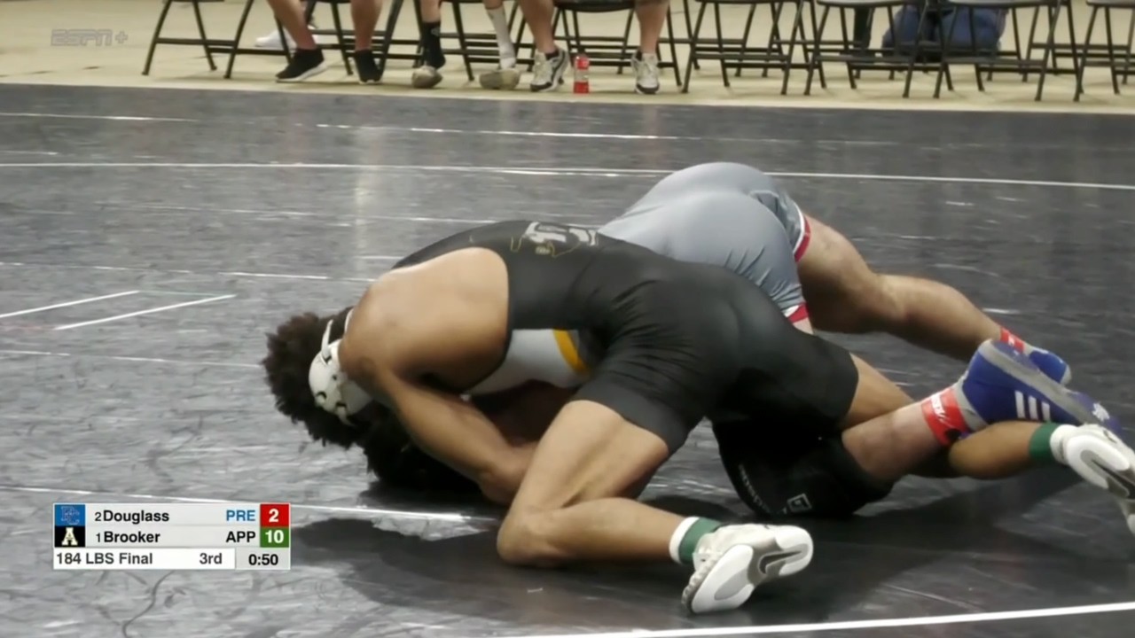 184lbs Tomas Brooker (App State) vs Reed Douglass (Presbyterian)