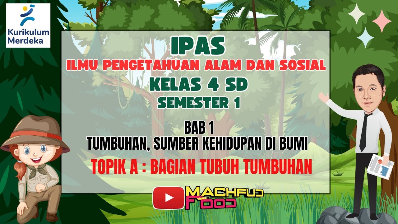 BAGIAN TUBUH TUMBUHAN || TUMBUHAN SUMBER KEHIDUPAN DI BUMI || IPAS KELAS 4 KURIKULUM MERDEKA