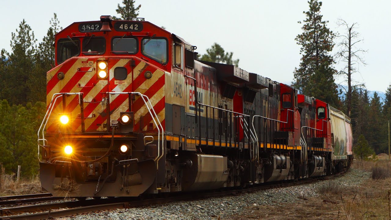 BC Rail 4642! Leading CN L588 to Lavington, BC!