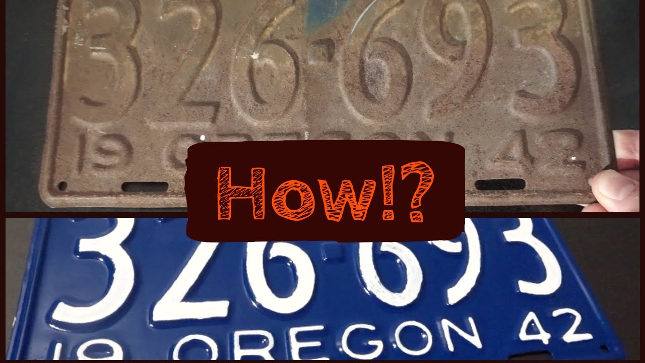 Awesome restoration of vintage license plate