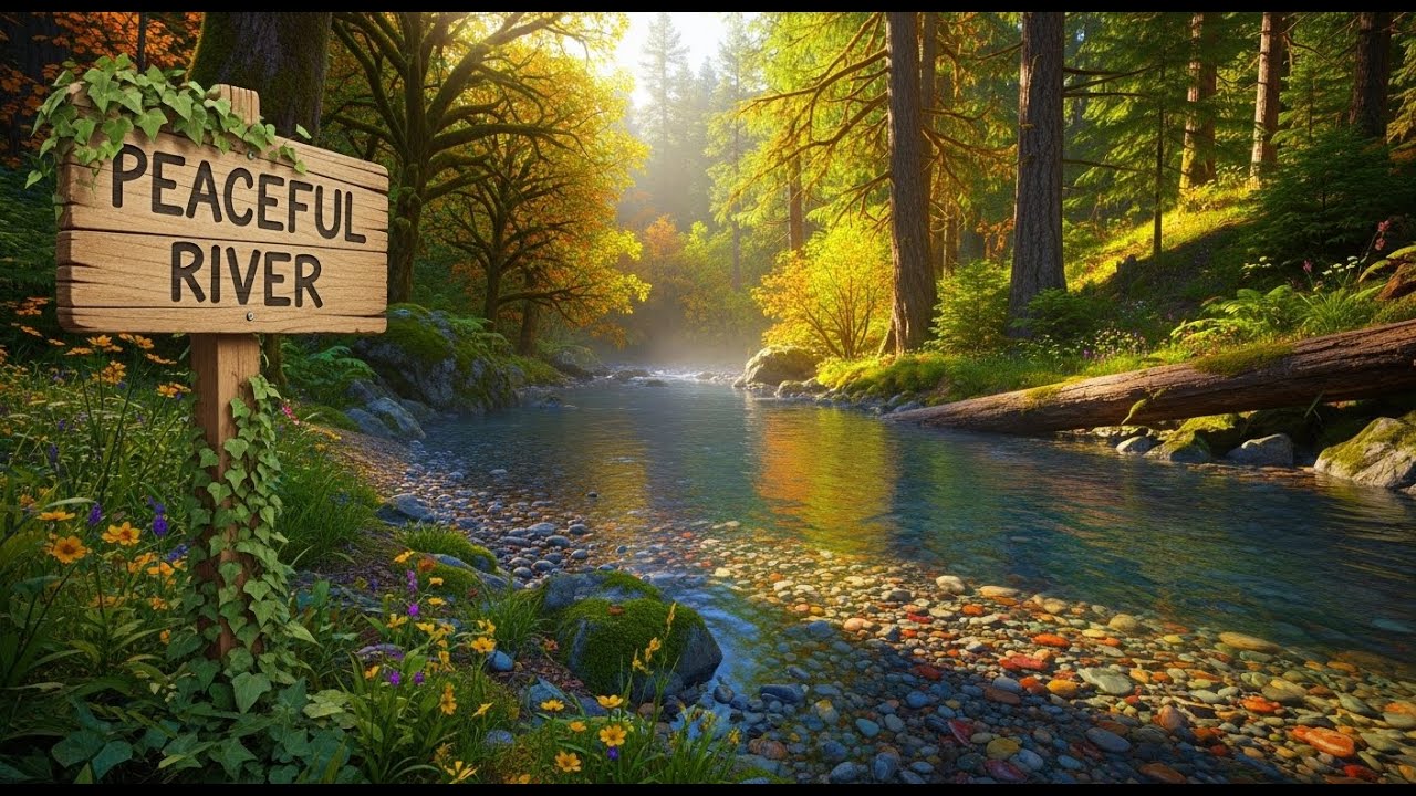 Peaceful River Sound Ambience 🌊 Gentle Flowing Water for Deep Sleep and Relaxation #730