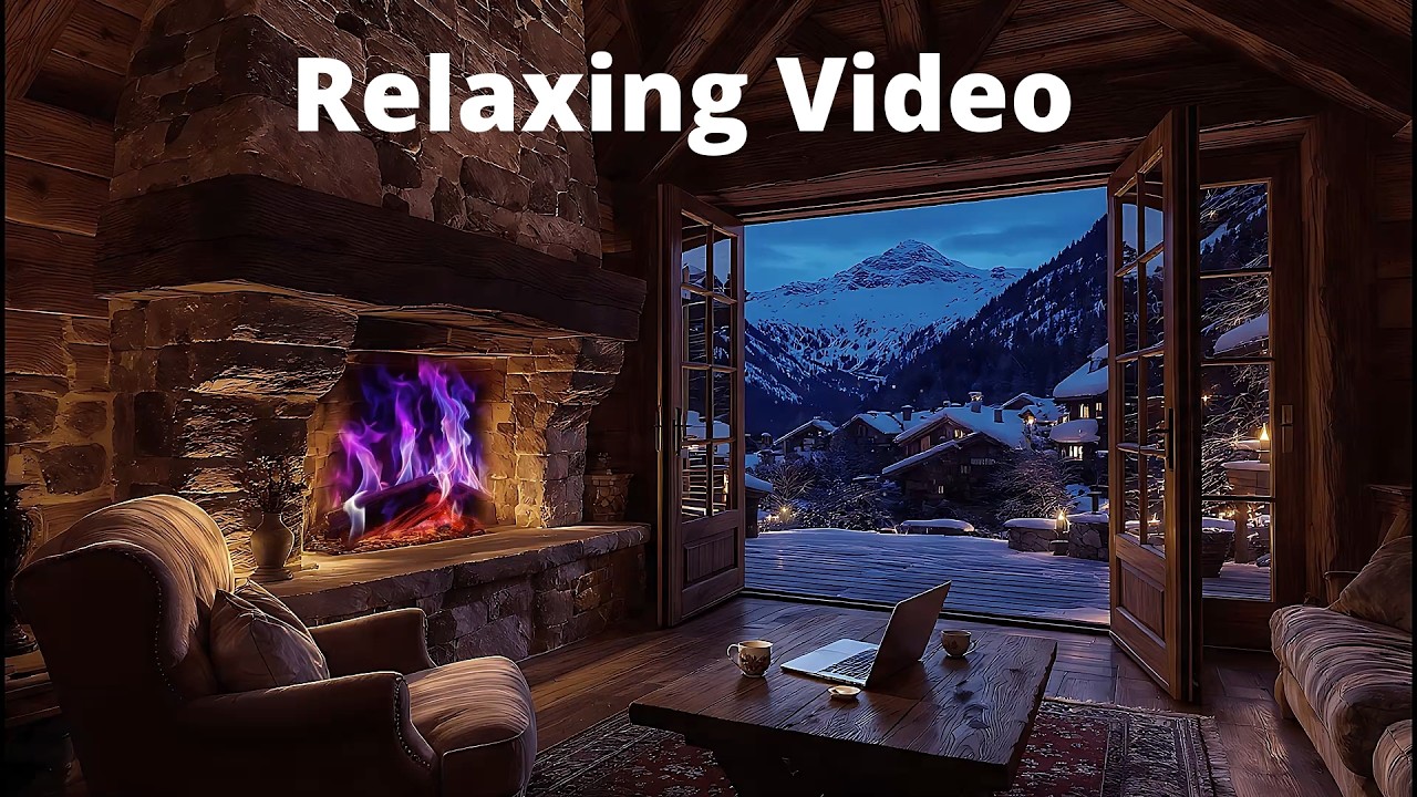 Cozy Fireplace HD Video (3 Hours).Fireplace with Crackling Fire Sounds,Fireplace Ambience Video