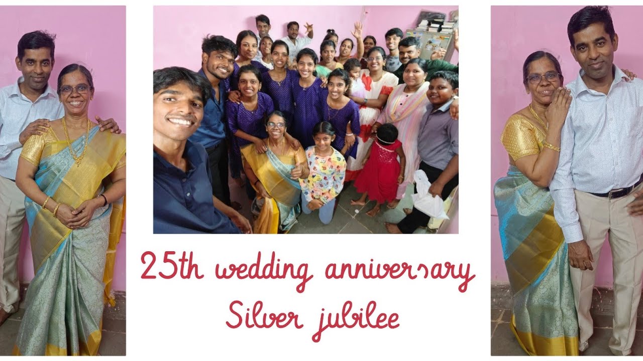 25 th wedding anniversary celebration 🎊🥳🎉💝 Moses and Chellam 💝🥳 #25thweddinganniversary #familyvlog 