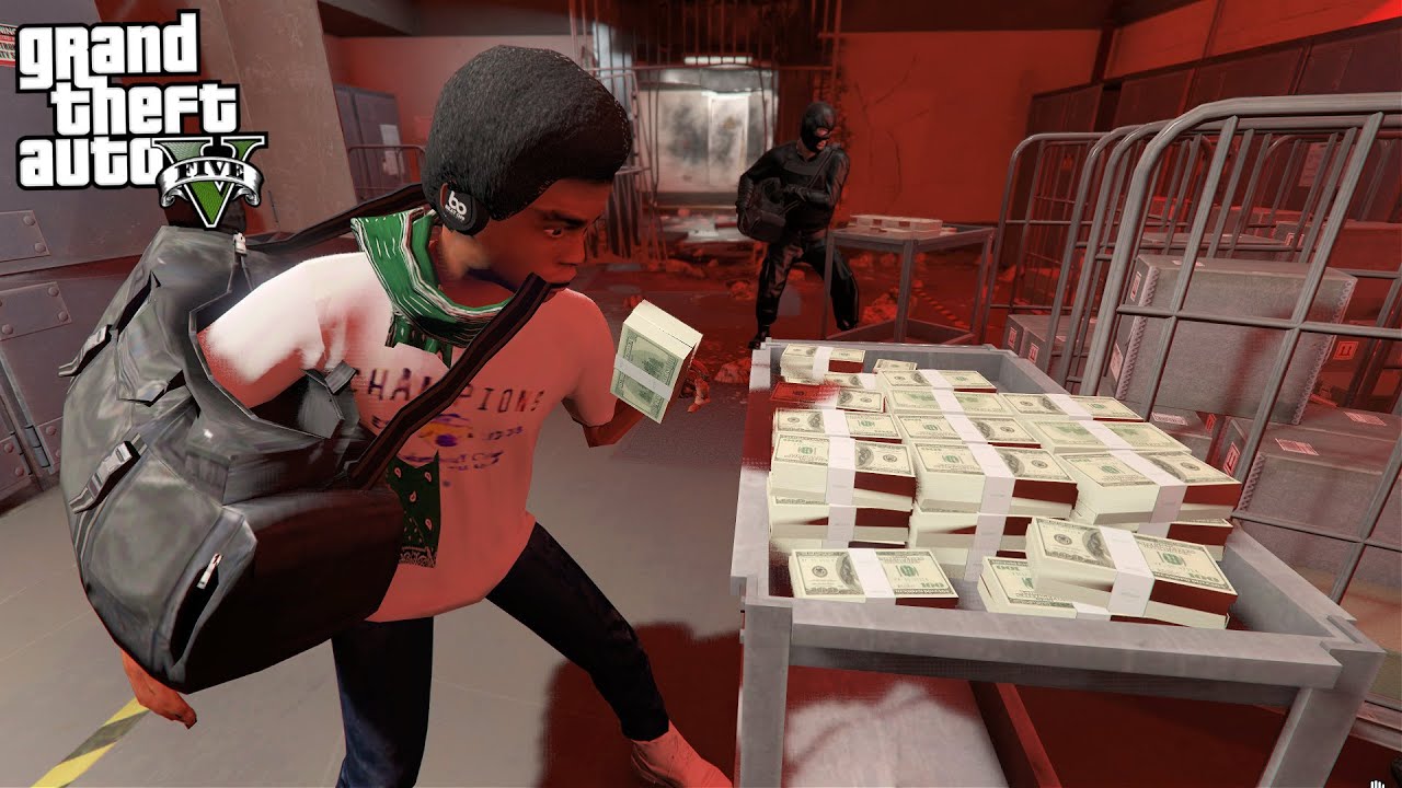 KID FRANKLIN AND KID LAMAR ROBBING BANK IN GTA 5!!! (GTA 5 REAL LIFE PC MOD)