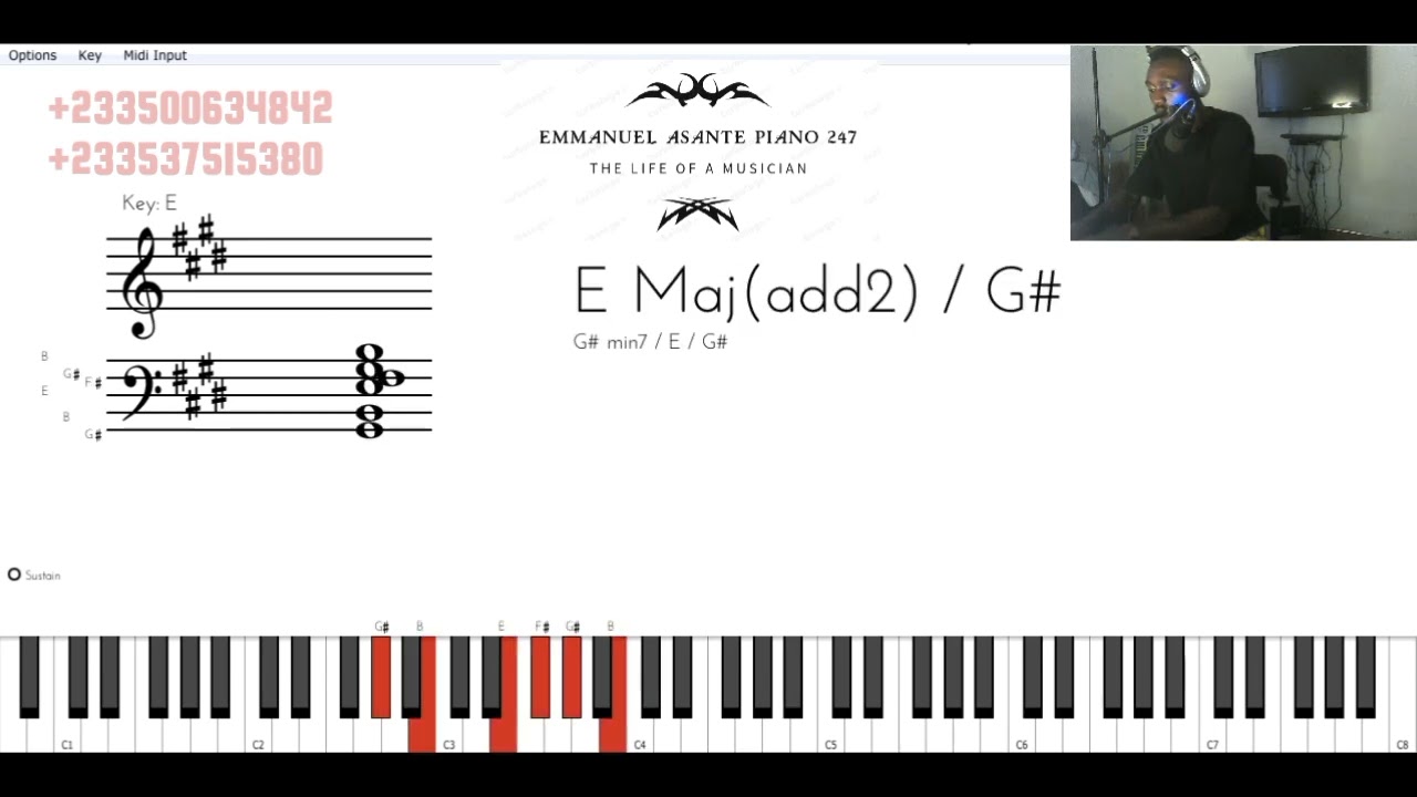 Diana Hamilton wani ku me ho piano lesson in E Major