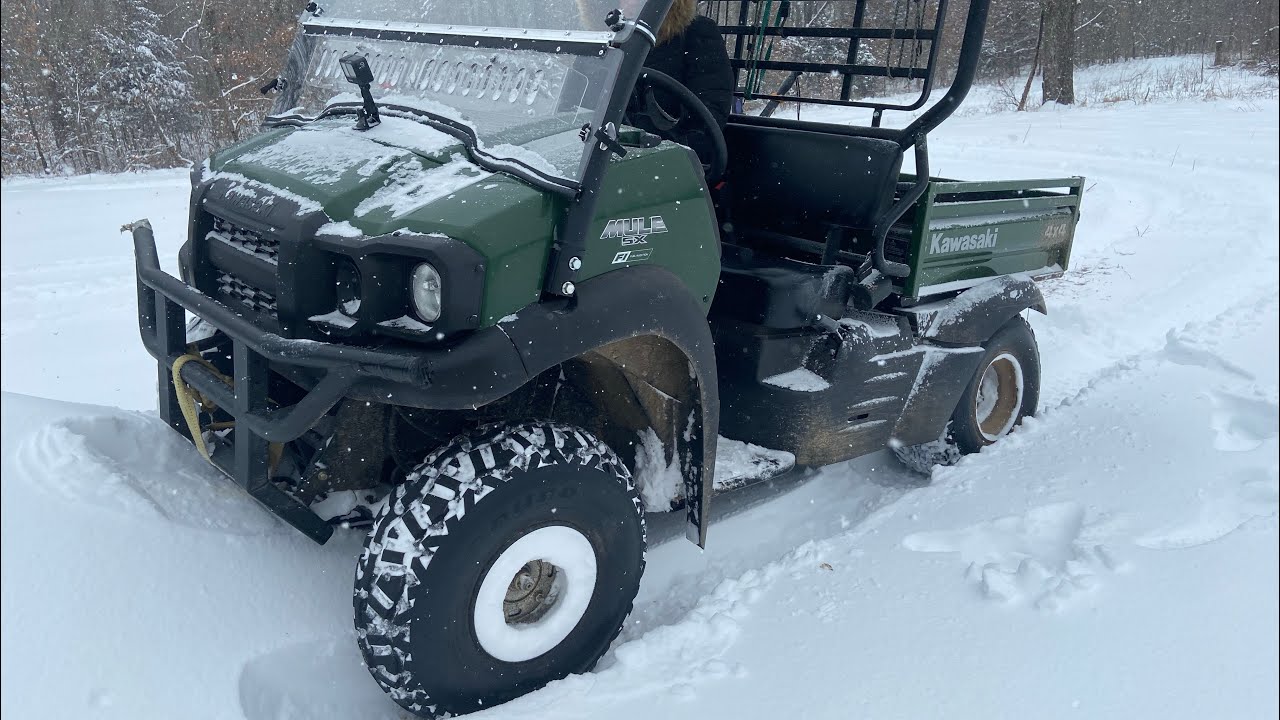 2020 Kawasaki Mule SX in SNOW STORM...will it get STUCK??
