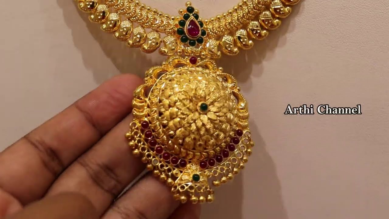 Latest Fancy & Traditional Look Haram Collections / 916 Gold (T.Nagar Saravana store Elite)