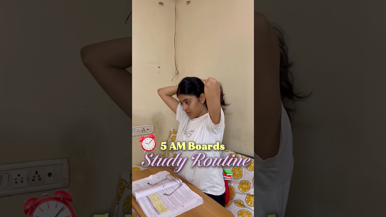 5AM boards study routine 🤧📚| #minivlog #dailyvlog #studyvlog #12th #boardexam