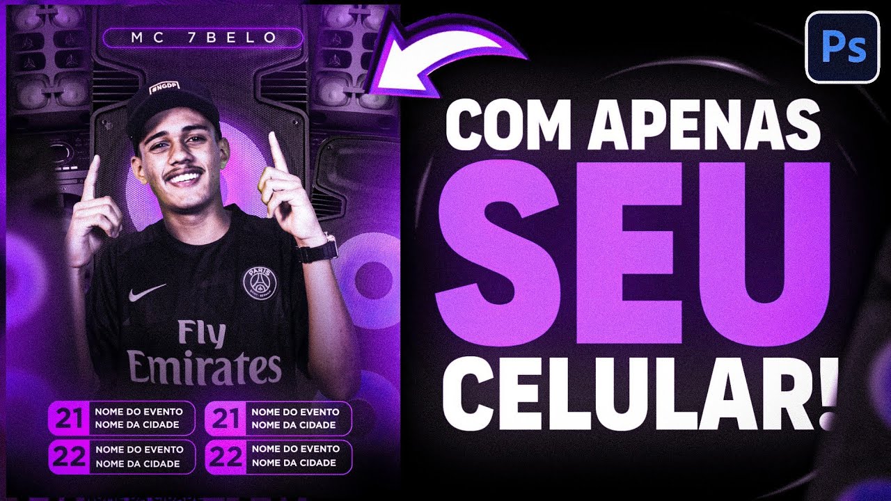 COMO FAZER  FLYER PARA SHOW USANDO APENAS O CELULAR PS TOUCH fácil em apenas 10 minutos?
