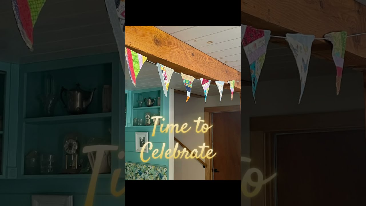 Make a diy Fabric Pennant, hang up when it’s time to celebrate!!