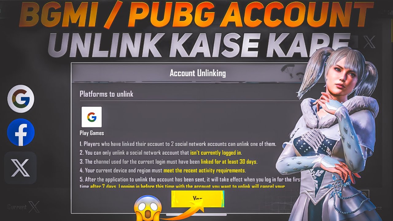Only 2 Min 😱 | Bgmi ID Unlink From Google Play, Twitter, Facebook | 100 % Working Trick 🔥