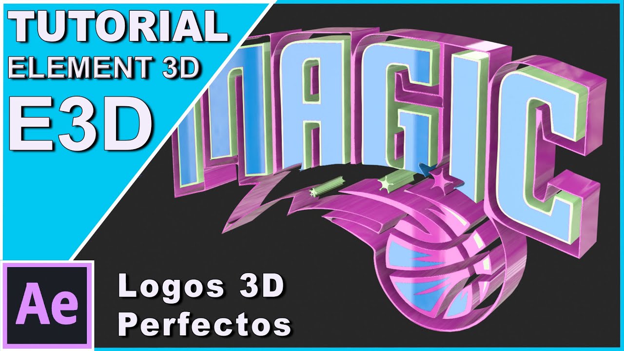 LOGOS en 3D Perfectos desde un ORIGINAL en PNG TUTORIAL | Element 3D | After Effects