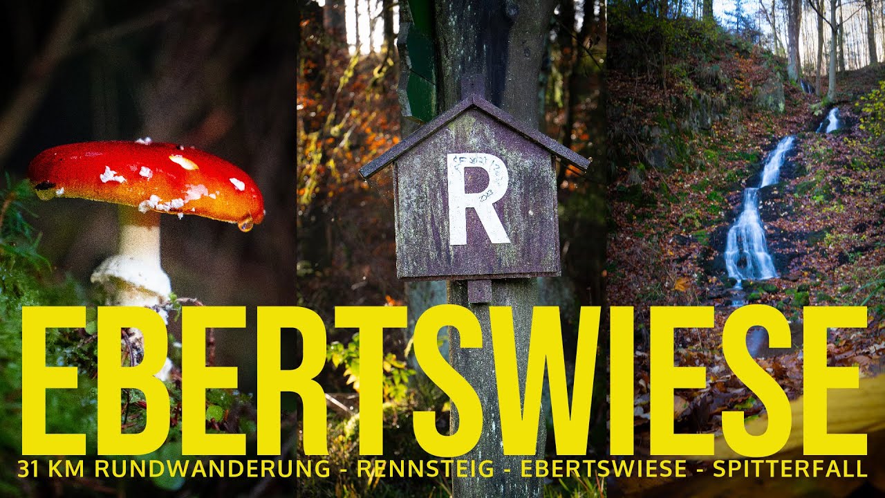 🇩🇪 EBERTSWIESE - 31 km Rundwanderung Rennsteig Bergsee Spitterfall Tambach Dietharz Thüringer Wald