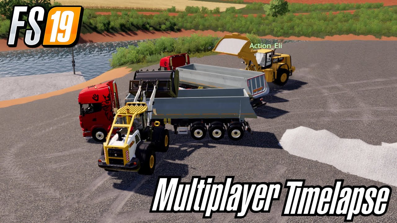 Farming Simulator 19 Dedi Server Multiplayer Mining Gameplay Timelapse Day 2 MCE Map