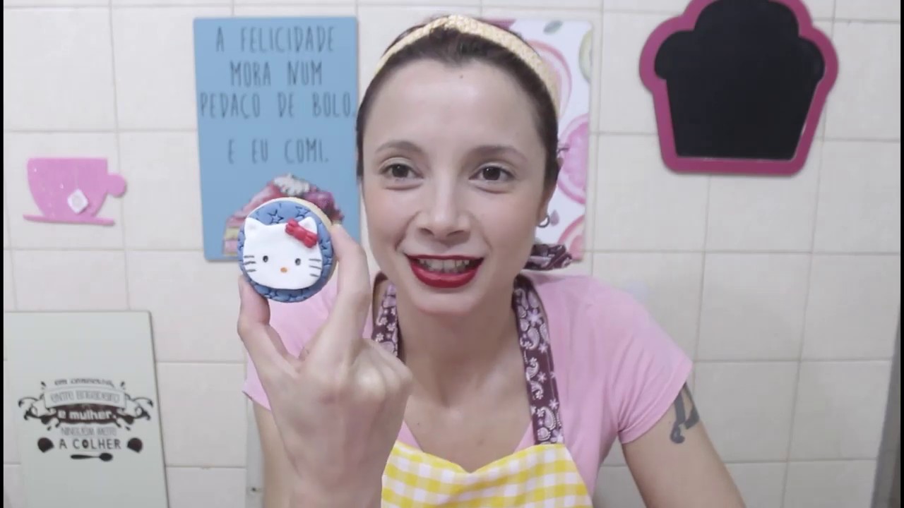 Biscoito decorado Hello Kitty