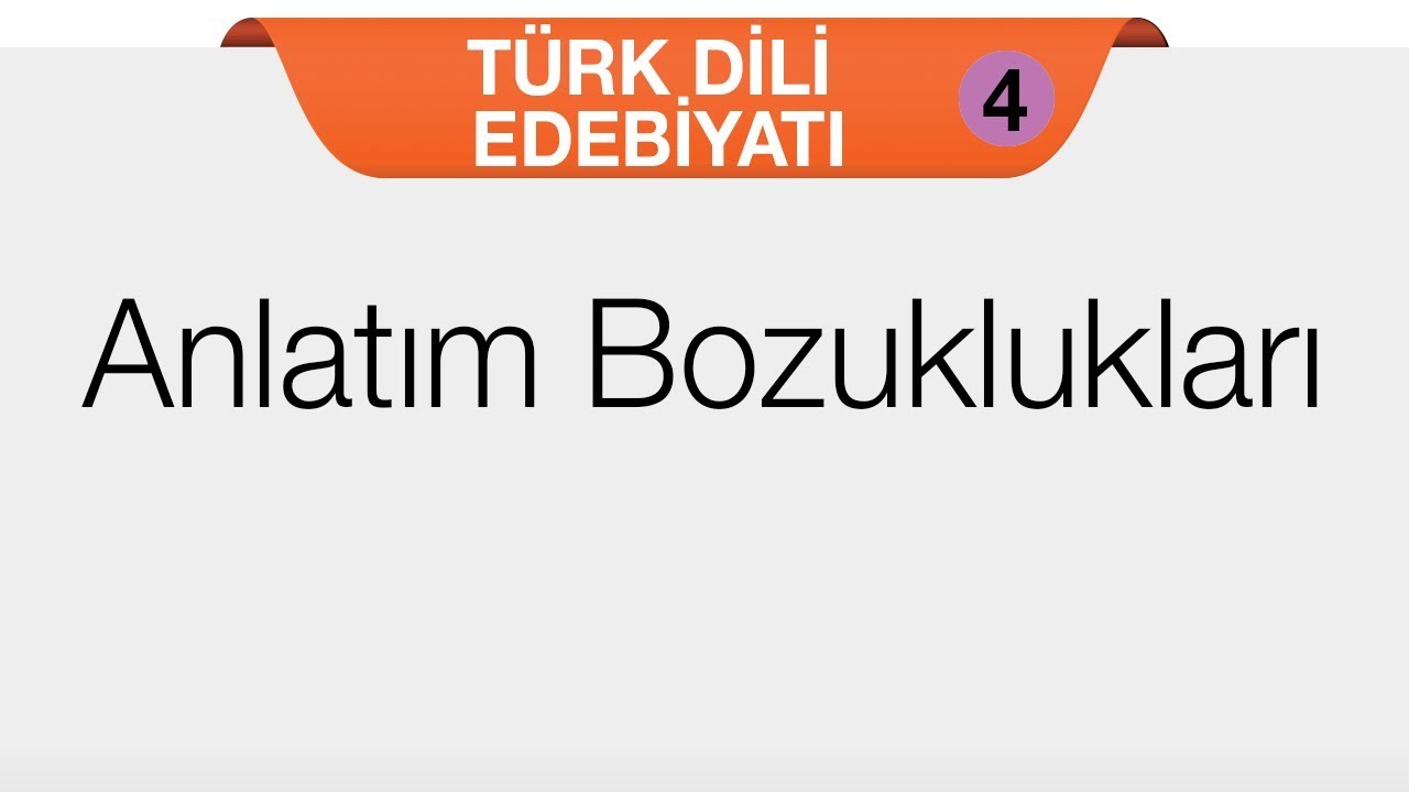 Haber - Anlatım Bozuklukları