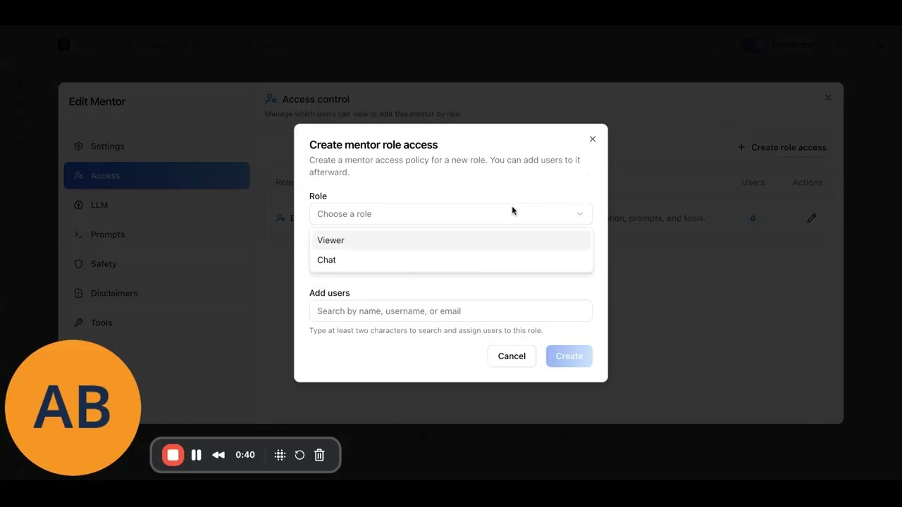 mentorAI | Mentor Editor